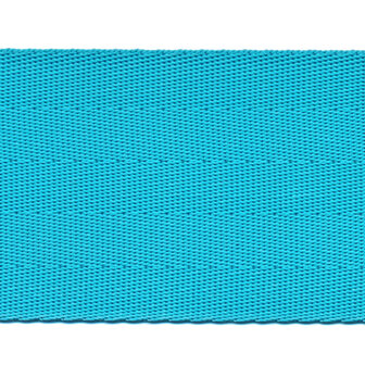 Tassenband autogordel-look 50 mm aqua blauw STEVIG (ca. 5 m)