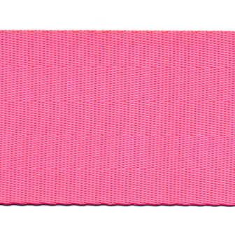 Tassenband autogordel-look 50 mm NEON roze STEVIG (ca. 5 m)