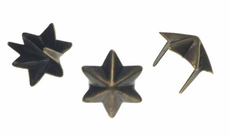 Stervormige stud bronskleurig 15 mm (ca. 100 stuks)