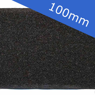 Klittenband 100 mm LUS zwart (rol van ca. 25 m)