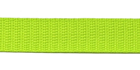 Tassenband 15 mm NEON groen (50 m)