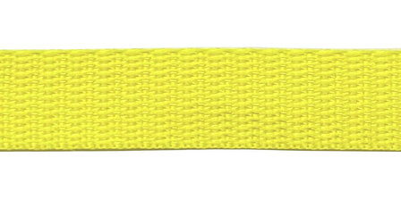 Tassenband 15 mm NEON geel (50 m)