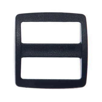 Schuifgesp  HOOG zwart kunststof 25 mm (100 stuks)