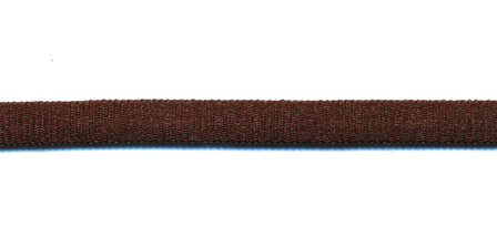 Satijnkoord licht-elastisch donker bruin 4x2 mm (ca. 10 m)