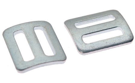 Metalen schuifgesp zilverkleurig ZWAAR 25 x 3,0 mm (1 stuk)