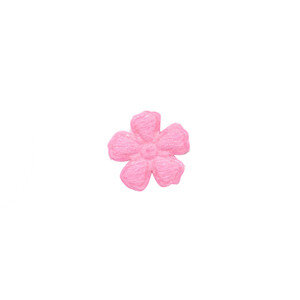 Applicatie bloem roze vilt mini 15 mm (ca. 100 stuks)