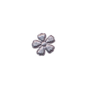 Applicatie bloem grijs satijn effen mini 15 mm (ca. 100 stuks)