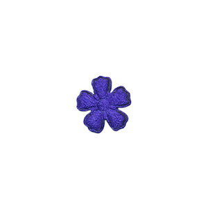Applicatie bloem kobalt blauw satijn effen mini 15 mm (ca. 100 stuks)