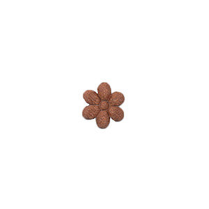 Applicatie bloem bruin satijn effen mini 10 mm (ca. 100 stuks)