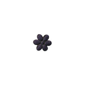 Applicatie bloem donker blauw satijn effen mini 10 mm (ca. 100 stuks)