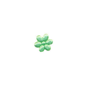 Applicatie bloem mintgroen satijn effen mini 10 mm (ca. 100 stuks)