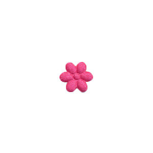 Applicatie bloem fuchsia satijn effen mini 10 mm (ca. 100 stuks)