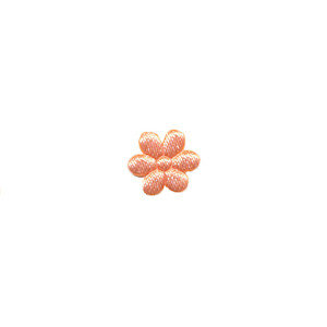 Applicatie bloem zalm/oranje satijn effen mini 10 mm (ca. 100 stuks)