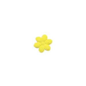 Applicatie bloem zachtgeel satijn effen mini 10 mm (ca. 100 stuks) - achterzijde