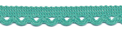 Sierband met lus-/schulprandje appelblauwzeegroen 12 mm (ca. 32 meter)