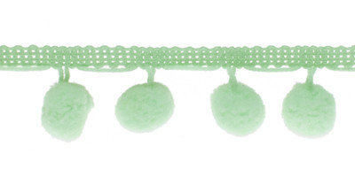 Pompom band mintgroen 20 mm (ca. 16 meter)