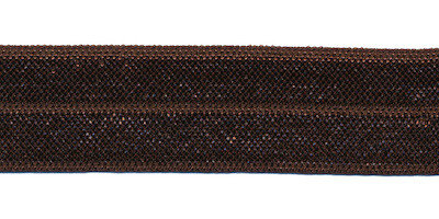Donker bruin #014 elastisch biaisband 20 mm (ca. 25 m)