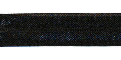 Zwart #999 elastisch biaisband 20 mm (ca. 25 m)