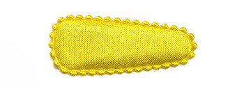 Haarkniphoesje satijn geel 3 cm (ca. 20 stuks)