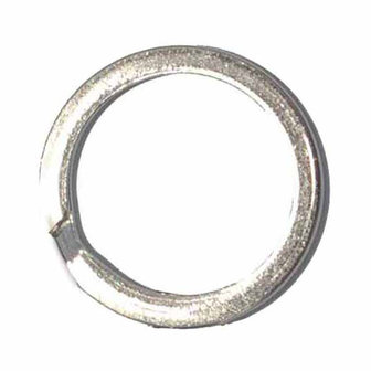 Sleutelring plat zilverkleurig ca. 33 mm (10 stuks)