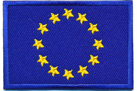 Opstrijkbare applicatie vlag Europese Unie (1 stuk)