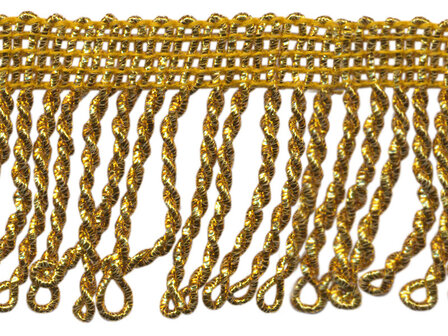 Franjeband gedraaid warm goud lurex ca. 50 mm (ca. 5 meter)