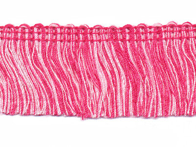 Tweekleurig franjeband roze-licht roze ca. 32 mm (ca. 16 meter)