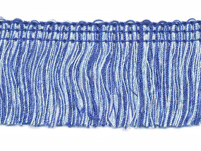 Tweekleurig franjeband blauw-wit ca. 32 mm (ca. 16 meter)