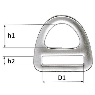 Maatschets ZAMAC D-ring