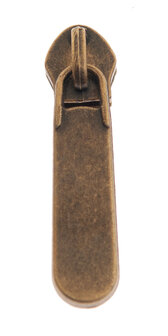Ritsvoetje / zwaantje / schuivertje bronskleurig maat 5 - met platte trekker (10 stuks)