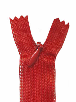 Blinde rits rood 22.5 cm (5 stuks)