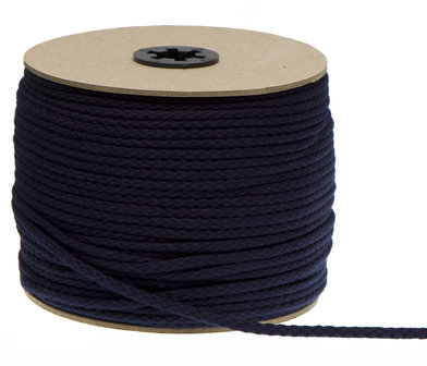 Katoenen koord donker blauw 5 mm (ca. 100 m)