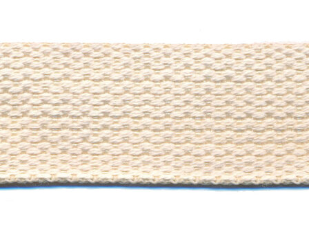 Tassenband 32 mm gebroken wit/creme COTTON-LOOK (ca. 45 m)