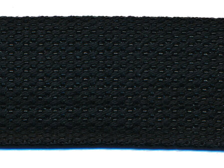 Tassenband 38 mm zwart COTTON-LOOK (ca. 45 m)