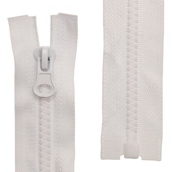 Deelbare bloktand rits maat 5 wit (#501) 45 cm (1 stuk)