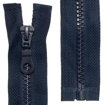 Deelbare bloktand rits maat 5 donker blauw (#058) 70 cm (1 stuk)