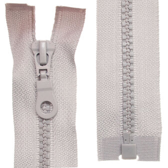 Deelbare bloktand rits maat 5 lichtgrijs (#336) 75 cm (1 stuk)