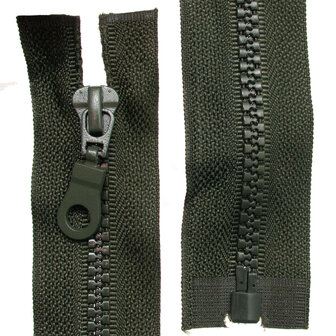 Deelbare bloktand rits maat 5 legergroen (#171) 70 cm (1 stuk)