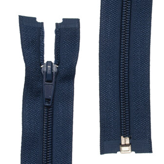 Deelbare nylon rits 5 mm donker blauw (#919) 80 cm (1 stuk)