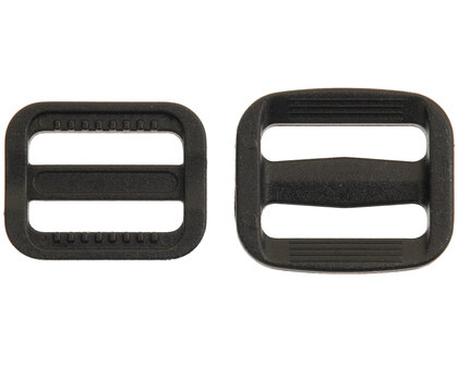 Schuifgesp RECHT (links) - schuifgesp SLANK (rechts) - achterzijde