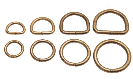 Serie D-ringen en O-ringen gelast staal BRONS