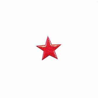 Applicatie glim ster rood mini 13 mm (ca. 100 stuks)