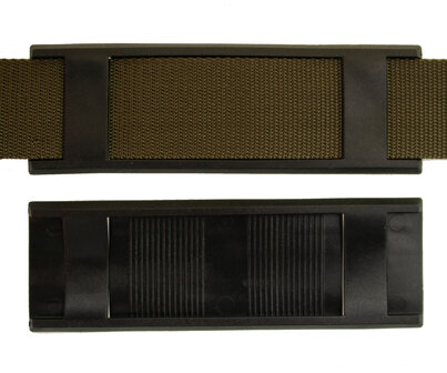 Rechthoekige schouder pad 25 mm - zwart (1 stuk)