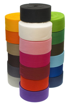 START-SET: Tassenband 38 mm 21 kleuren, elk 5 meter (ca. 105 m)