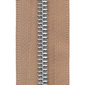 Metalen rits beige/zandkleurig #573 met aluminium tanden maat 5 (ca. 5 m)