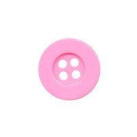 Knoop eenvoudig licht roze 15 mm (ca. 100 stuks)