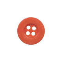 Knoop eenvoudig koraal/oranje 15 mm (ca. 100 stuks)