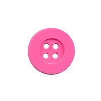 Knoop eenvoudig roze 15 mm (ca. 100 stuks)