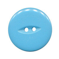 Knoop aqua met 2 gaten 25 mm (ca. 25 stuks)