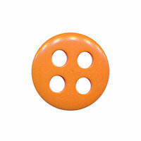 Knoop oranje met 4 grote gaten 19 mm (ca. 25 stuks)